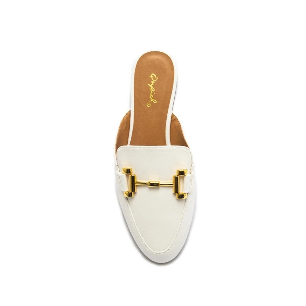 White Fashion Mules - Picture 2 of 4